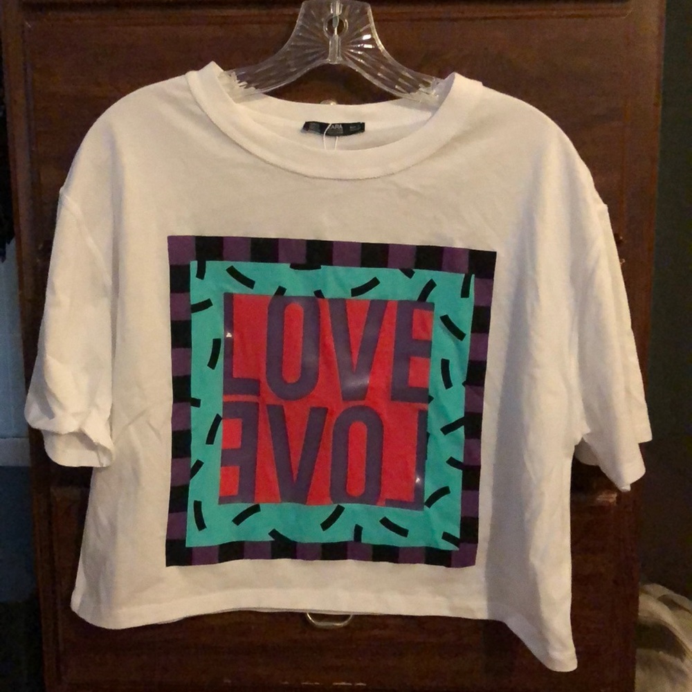 Zara “Love” mirrored top - Picture 2 of 6